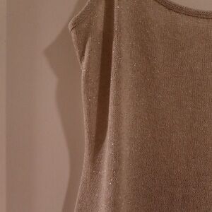Bershka Glittery Beige Maxi Dress